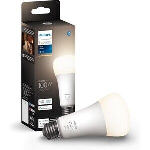 Philips Hue Smart 100W A21 LED Bulb - Soft Warm White Light - 1 Pack - 160LM...